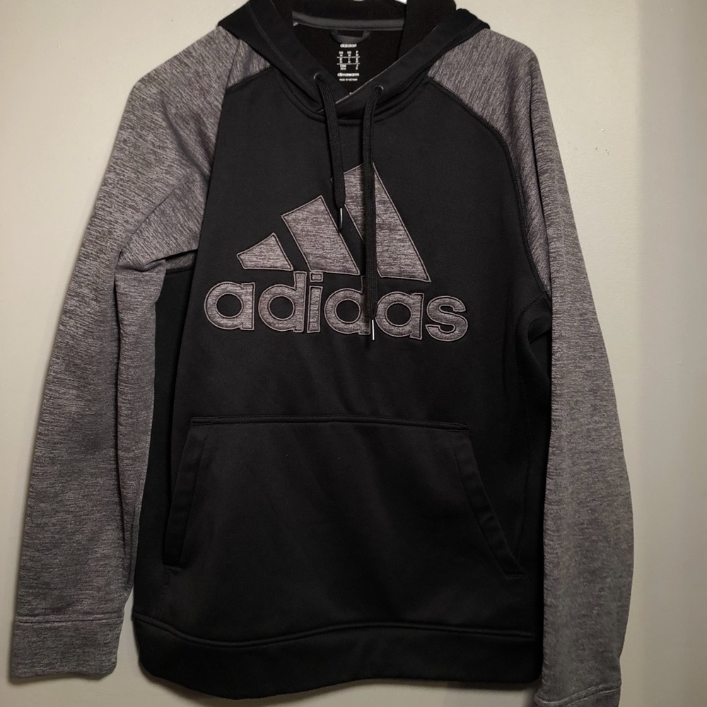 Grey&white Adidas hoodie
